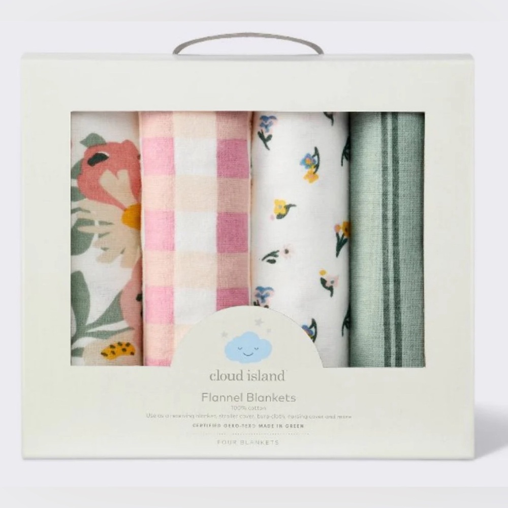 Cloud Island Flannel Baby Blankets Set